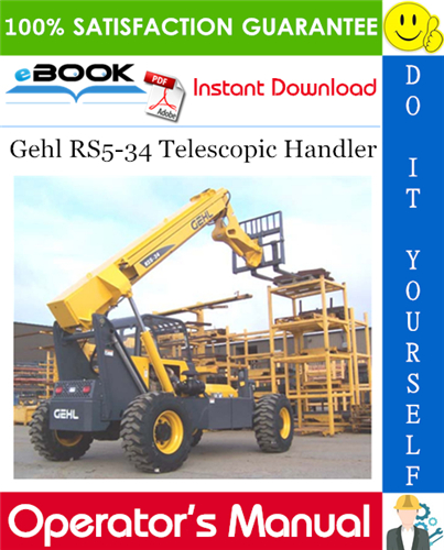 Thumbnail ☆☆ Best ☆☆ Gehl RS5-34 Telescopic Handler Operators Manual (Beginning with Serial Number 12101)