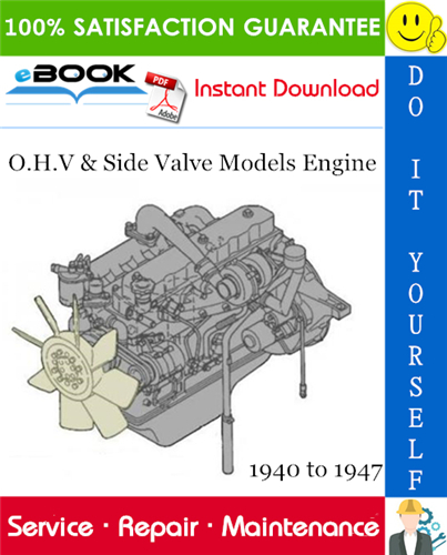 Thumbnail ☆☆ Best ☆☆ O.H.V & Side Valve Models Engine Service Repair Manual 1940 to 1947 Download