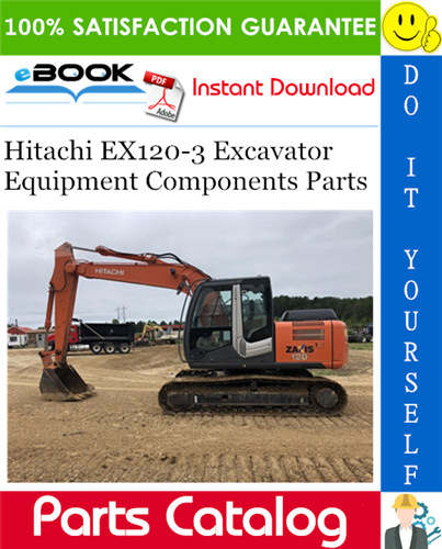 Thumbnail ☆☆ Best ☆☆ Hitachi EX120-3 Excavator Equipment Components Parts Catalog Manual