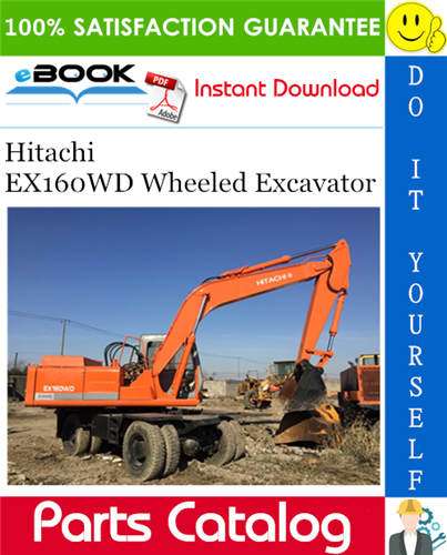 Thumbnail ☆☆ Best ☆☆ Hitachi EX160WD Wheeled Excavator Parts Catalog Manual