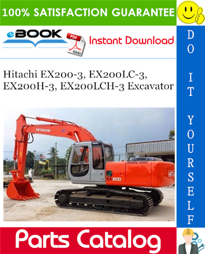 Thumbnail ☆☆ Best ☆☆ Hitachi EX200-3, EX200LC-3, EX200H-3, EX200LCH-3 Excavator Parts Catalog Manual
