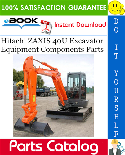 Thumbnail ☆☆ Best ☆☆ Hitachi ZAXIS 40U Excavator Equipment Components Parts Catalog Manual