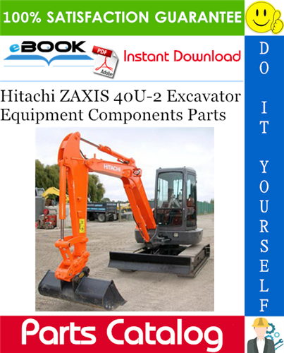 Thumbnail ☆☆ Best ☆☆ Hitachi ZAXIS 40U-2 Excavator Equipment Components Parts Catalog Manual