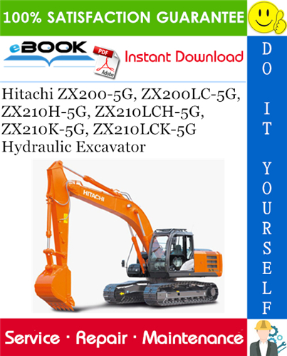 Thumbnail ☆☆ Best ☆☆ Hitachi ZX200-5G, ZX200LC-5G, ZX210H-5G, ZX210LCH-5G, ZX210K-5G, ZX210LCK-5G Hydraulic Excavator Service Repair Manual