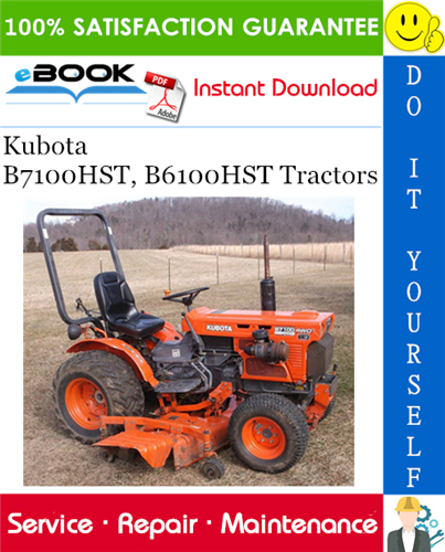 Thumbnail ☆☆ Best ☆☆ Kubota B7100HST, B6100HST Tractors Service Repair Manual