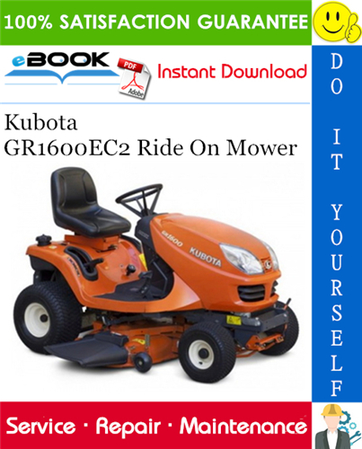 Thumbnail ☆☆ Best ☆☆ Kubota GR1600EC2 Ride On Mower Service Repair Manual