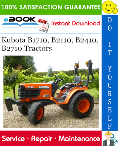 Thumbnail ☆☆ Best ☆☆ Kubota B1710, B2110, B2410, B2710 Tractors Service Repair Manual