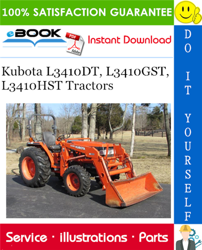 Thumbnail ☆☆ Best ☆☆ Kubota L3410DT, L3410GST, L3410HST Tractors Parts Manual