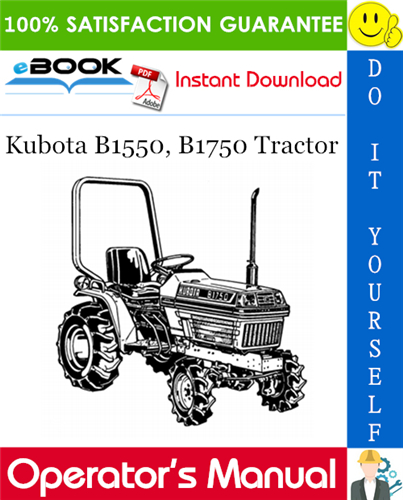 Thumbnail ☆☆ Best ☆☆ Kubota B1550, B1750 Tractor Operators Manual