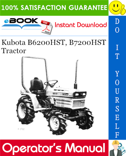 Thumbnail ☆☆ Best ☆☆ Kubota B6200HST, B7200HST Tractor Operators Manual