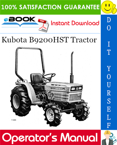 Thumbnail ☆☆ Best ☆☆ Kubota B9200HST Tractor Operators Manual