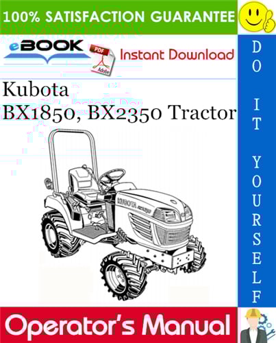 Thumbnail ☆☆ Best ☆☆ Kubota BX1850, BX2350 Tractor Operators Manual