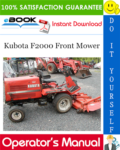 Thumbnail ☆☆ Best ☆☆ Kubota F2000 Front Mower Operators Manual