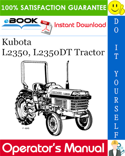 Thumbnail ☆☆ Best ☆☆ Kubota L2350, L2350DT Tractor Operators Manual