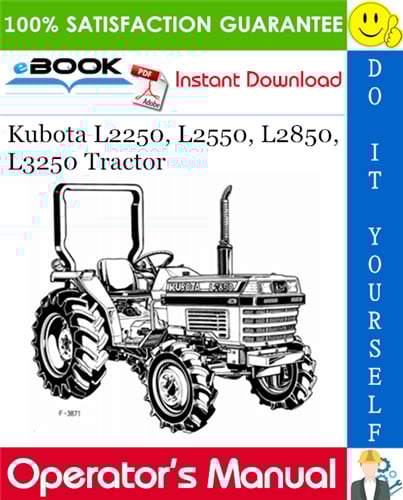 Thumbnail ☆☆ Best ☆☆ Kubota L2250, L2550, L2850, L3250 Tractor Operators Manual