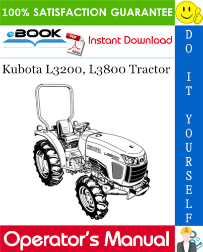 Thumbnail ☆☆ Best ☆☆ Kubota L3200, L3800 Tractor Operators Manual