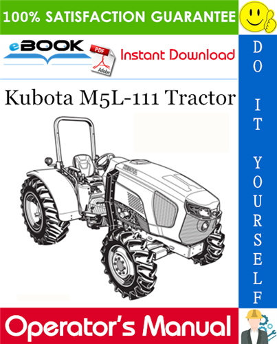 Thumbnail ☆☆ Best ☆☆ Kubota M5L-111 Tractor Operators Manual