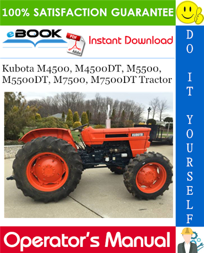 Thumbnail ☆☆ Best ☆☆ Kubota M4500, M4500DT, M5500, M5500DT, M7500, M7500DT Tractor Operators Manual