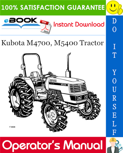 Thumbnail ☆☆ Best ☆☆ Kubota M4700, M5400 Tractor Operators Manual