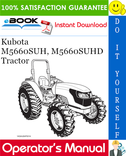 Thumbnail ☆☆ Best ☆☆ Kubota M5660SUH, M5660SUHD Tractor Operators Manual
