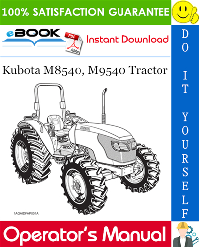 Thumbnail ☆☆ Best ☆☆ Kubota M8540, M9540 Tractor Operators Manual