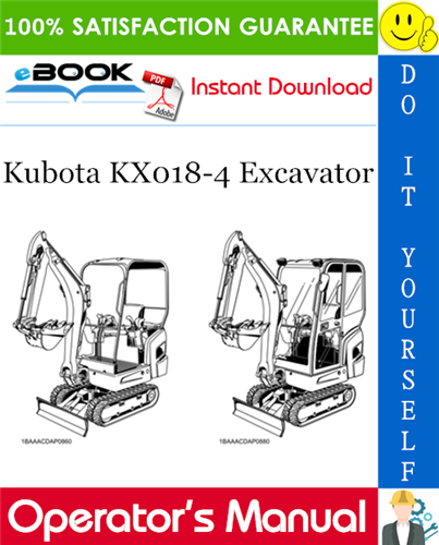 Thumbnail ☆☆ Best ☆☆ Kubota KX018-4 Excavator Operators Manual
