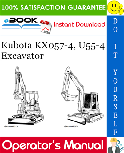 Thumbnail ☆☆ Best ☆☆ Kubota KX057-4, U55-4 Excavator Operators Manual
