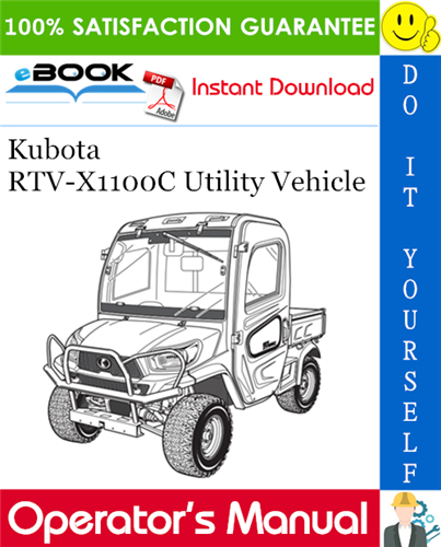 Thumbnail ☆☆ Best ☆☆ Kubota RTV-X1100C Utility Vehicle Operators Manual