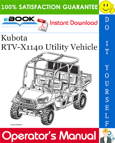 Thumbnail ☆☆ Best ☆☆ Kubota RTV-X1140 Utility Vehicle Operators Manual