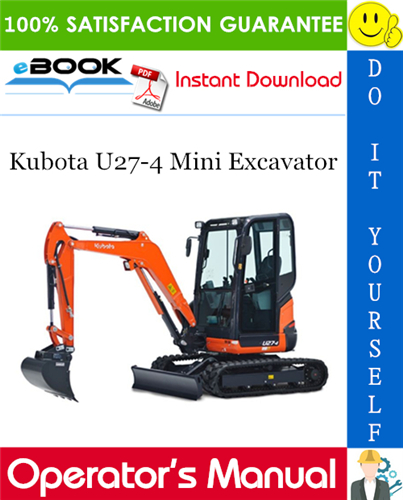Thumbnail ☆☆ Best ☆☆ Kubota U27-4 Mini Excavator Operators Manual