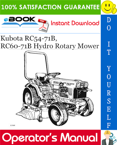 Thumbnail ☆☆ Best ☆☆ Kubota RC54-71B, RC60-71B Hydro Rotary Mower Operators Manual Thumbnail ☆☆ Best ☆☆ Kubota RC54-71B, RC60-71B Hydro Rotary Mower Operators Manual