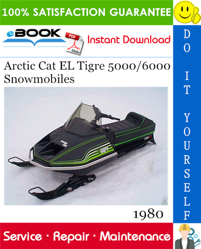 Thumbnail ☆☆ Best ☆☆ 1980 Arctic Cat EL Tigre 5000/6000 Snowmobiles Service Repair Manual