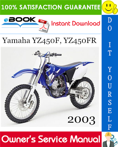 Thumbnail ☆☆ Best ☆☆ 2003 Yamaha YZ450F, YZ450FR Motorcycle Owners Service Manual