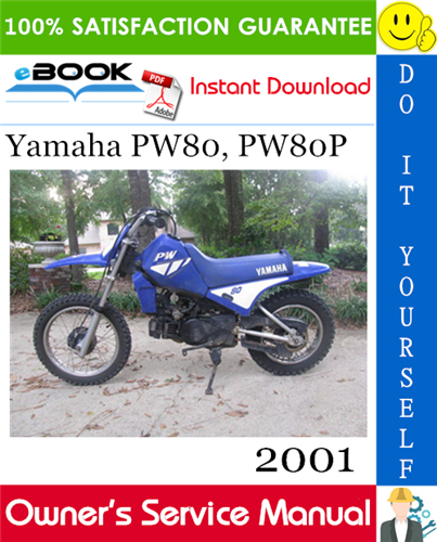 Thumbnail ☆☆ Best ☆☆ 2001 Yamaha PW80, PW80P Motorcycle Owners Service Manual