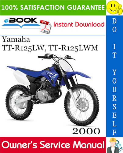 Thumbnail ☆☆ Best ☆☆ 2000 Yamaha TT-R125LW, TT-R125LWM Motorcycle Owners Service Manual