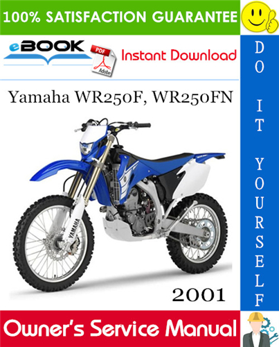 Thumbnail ☆☆ Best ☆☆ 2001 Yamaha WR250F, WR250FN Motorcycle Owners Service Manual