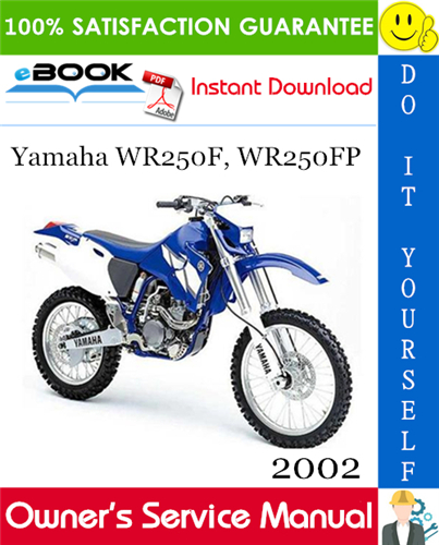 Thumbnail ☆☆ Best ☆☆ 2002 Yamaha WR250F, WR250FP Motorcycle Owners Service Manual