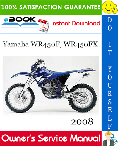 Thumbnail ☆☆ Best ☆☆ 2008 Yamaha WR450F, WR450FX Motorcycle Owners Service Manual