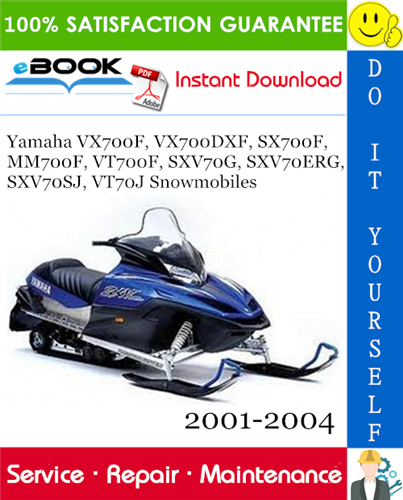 Thumbnail ☆☆ Best ☆☆ Yamaha VX700F, VX700DXF, SX700F, MM700F, VT700F, SXV70G, SXV70ERG, SXV70SJ, VT70J Snowmobiles Service Repair Manual 2001-2004 Download