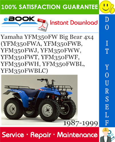 Thumbnail ☆☆ Best ☆☆ Yamaha YFM350FW Big Bear 4x4 (YFM350FWA, YFM350FWB, YFM350FWJ, YFM350FWW, YFM350FWT, YFM350FWF, YFM350FWH, YFM350FWBL, YFM350FWBLC) ATV Service Repair Manual 198