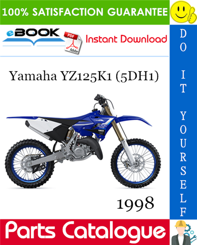 Thumbnail ☆☆ Best ☆☆ 1998 Yamaha YZ125K1 (5DH1) Motorcycle Parts Catalogue Manual