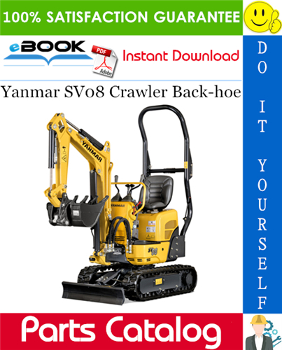 Thumbnail ☆☆ Best ☆☆ Yanmar SV08 Crawler Back-hoe Parts Catalog Manual