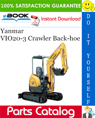 Thumbnail ☆☆ Best ☆☆ Yanmar VIO20-3 Crawler Back-hoe Parts Catalog Manual (for Japan)