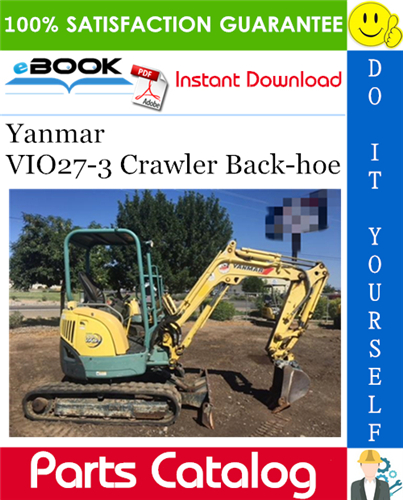 Thumbnail ☆☆ Best ☆☆ Yanmar VIO27-3 Crawler Back-hoe Parts Catalog Manual (for Japan)