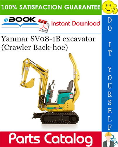 Thumbnail ☆☆ Best ☆☆ Yanmar SV08-1B excavator (Crawler Back-hoe) Parts Catalog Manual (for U.S.A., Korea)