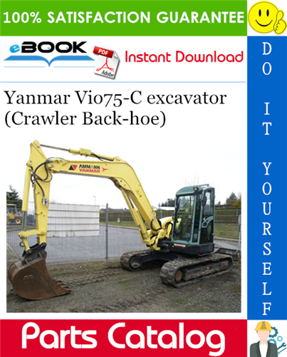Thumbnail ☆☆ Best ☆☆ Yanmar Vio75-C excavator (Crawler Back-hoe) Parts Catalog Manual (for U.S.A., Australia, New Zealand)