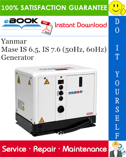 Thumbnail ☆☆ Best ☆☆ Yanmar Mase IS 6.5, IS 7.6 (50Hz, 60Hz) Generator Service Repair Manual 