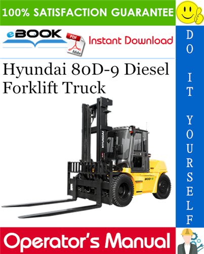 Thumbnail ☆☆ Best ☆☆ Hyundai 80D-9 Diesel Forklift Truck Operators Manual