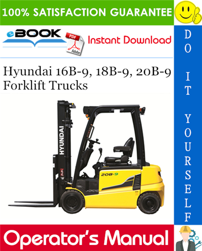 Thumbnail ☆☆ Best ☆☆ Hyundai 16B-9, 18B-9, 20B-9 Forklift Trucks Operators Manual