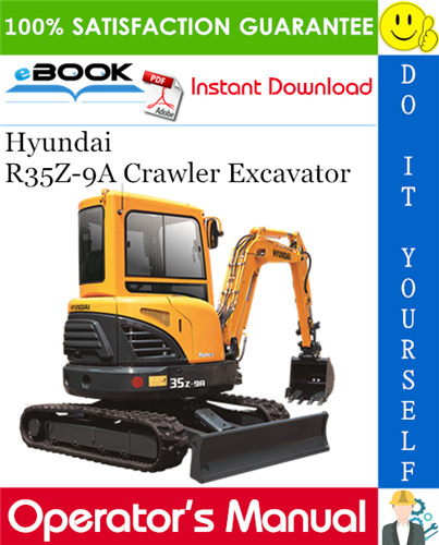 Thumbnail ☆☆ Best ☆☆ Hyundai R35Z-9A Crawler Excavator Operators Manual